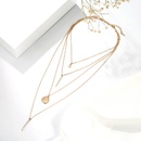fashion simple fourlayer disc pendant alloy necklace wholesalepicture6