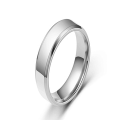 fashion stainless steel glossy ring European and American men's ring wholesale
