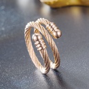 New Titanium Steel Adjustable Ring Korean Braided Knotted Couple Ring NHWZ620577picture6