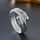 New Titanium Steel Adjustable Ring Korean Braided Knotted Couple Ring NHWZ620577picture7