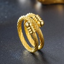 New Titanium Steel Adjustable Ring Korean Braided Knotted Couple Ring NHWZ620577picture8
