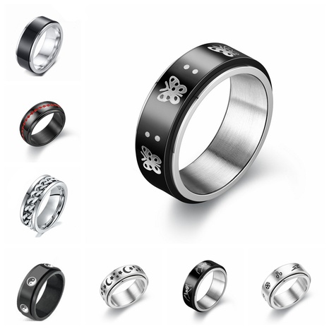 Rotierender Ring aus Titanstahl Rotierender Dekompressions-Anti-Angst-Ring's discount tags