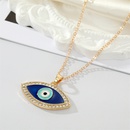 Retro Rhinestone Turkish Blue Eye Pendant Necklace Wholesalepicture7