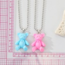 simple candycolored resin bear color animal pendant necklacepicture7