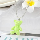 simple candycolored resin bear color animal pendant necklacepicture9