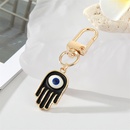 Gothic Retro Black Fatima Hand Earrings Necklace Keychain Setpicture10