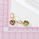 trend color zircon butterfly love pendant cute peach heart earringspicture7