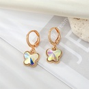 trend color zircon butterfly love pendant cute peach heart earringspicture8