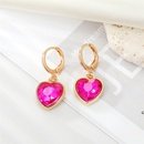 trend color zircon butterfly love pendant cute peach heart earringspicture9