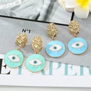 retro exaggerated colorful dripping oil eye big pendant earringspicture6