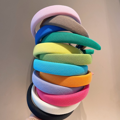 Retro-Macaron-Farbmuster gestrickter Schwamm-Haarnadel-Stirnband Großhandel's discount tags
