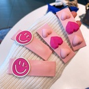 Fashion Contrast Color Leather BB Clip Smiley Heart Hair Clippicture8
