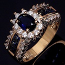 new inlaid blue and red zircon ring fashion men and women ring wholesalepicture6