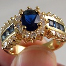 new inlaid blue and red zircon ring fashion men and women ring wholesalepicture10