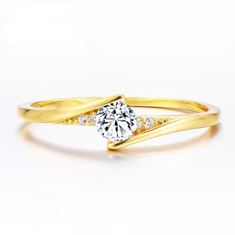 new European and American gold-plated inlaid three-dimensional zircon fine ring NHSJJ620771's discount tags