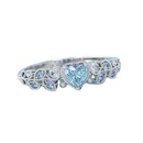 new blue ocean heart ring ladies peach heart alloy diamond ringpicture10