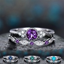 Fashion Zircon Ladies Rings Twopiece Microset Emerald Ring Jewelrypicture6