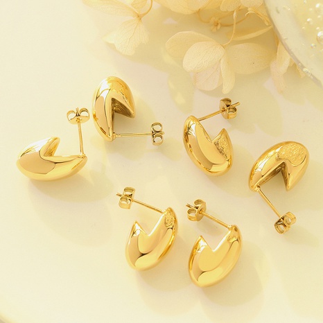 simple oval gap geometric copper earrings wholesale NHXIY620792's discount tags