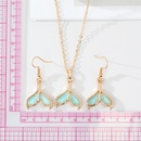 fashion glitter resin mermaid tail earring necklace wholesalepicture8