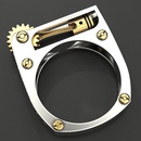new geometry mechanical twocolor unisex ring European and American jewelrypicture11