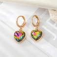 trend color zircon butterfly love pendant cute peach heart earringspicture13