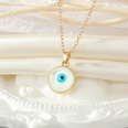 Simple Personality Round Heart Opal Blue Eyes Earrings Necklace Setpicture14