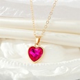 fashion retro zircon heart pendant multicolor stone pendant necklacepicture11