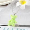 simple candycolored resin bear color animal pendant necklacepicture12