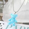simple candycolored resin bear color animal pendant necklacepicture14