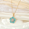 retro point rhinestone eye flower pendant alloy necklace wholesalepicture14