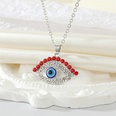 retro full rhinestone hollow eye red eyelashes contrast color pendant necklacepicture12