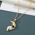fashion star moon astronaut pendant metal necklace wholesalepicture11
