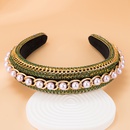 fashion geometric chain braided pearl rhinestone headbandpicture10