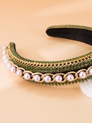 fashion geometric chain braided pearl rhinestone headbandpicture11