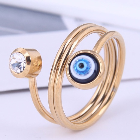 steel Fashion Hip Hop Devil's Eye Stainless Steel Simple Ring's discount tags