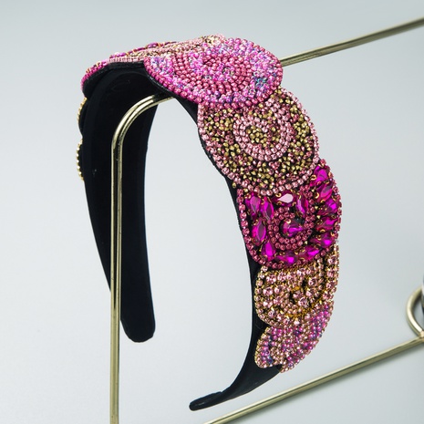Wunderschönes Stirnband im Großhandel mit geometrischen Diamantscheiben in Rosenrot's discount tags