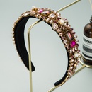 Baroque geometric inlaid gemstones rhinestones headband wholesalepicture7