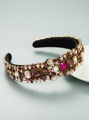 Baroque geometric inlaid gemstones rhinestones headband wholesalepicture10