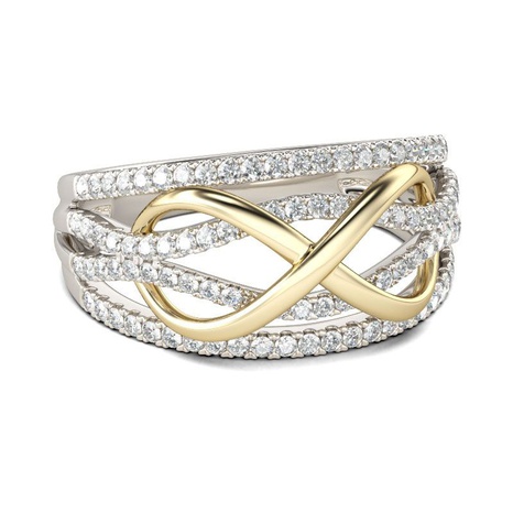 mode dames plaqué or bague élégantes anneaux de cuivre de mariage NHSJJ621153's discount tags