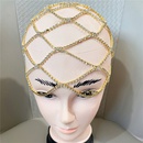 European and American bridal wedding rhinestone accessories tassel mesh headwearpicture9