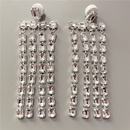 European and American fashion crystal full diamond long tassel ladies earringspicture7