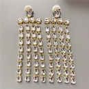 European and American fashion crystal full diamond long tassel ladies earringspicture8