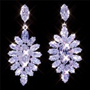 fashion atmosphere shiny water drop zircon earrings womens short earringspicture8