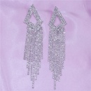 European and American fashionable rhinestone zircon long tassel earrings ladiespicture5
