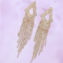 European and American fashionable rhinestone zircon long tassel earrings ladiespicture6