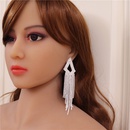 European and American fashionable rhinestone zircon long tassel earrings ladiespicture9