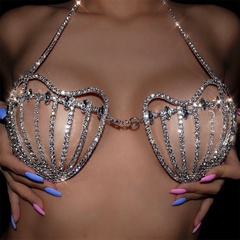 nouveaux accessoires roman soutien-gorge en coquille de diamant complet chaîne de corps sexy