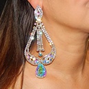 European and American colorful heartshaped microset AAA rhinestones bridal wedding earringspicture8