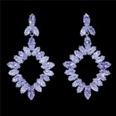 Korean rectangular exquisite zircon earrings French retro light luxury earringspicture7