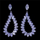 fashion simple round zircon earrings shiny ladies earrings wholesalepicture4